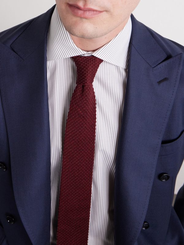 Cutaway-Collar Striped Cotton-Twill Shirt - CU