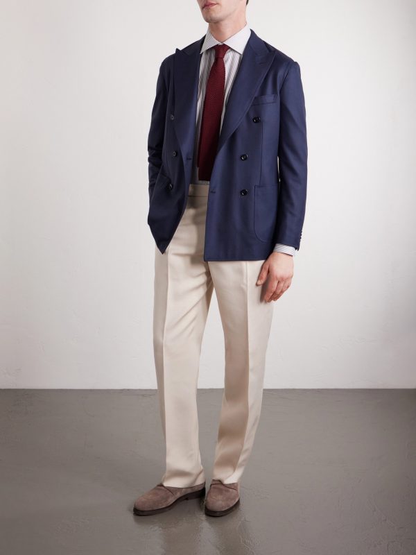 Cutaway-Collar Striped Cotton-Twill Shirt - OU