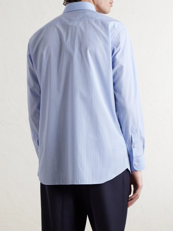 Striped Cotton-Poplin Shirt - BK