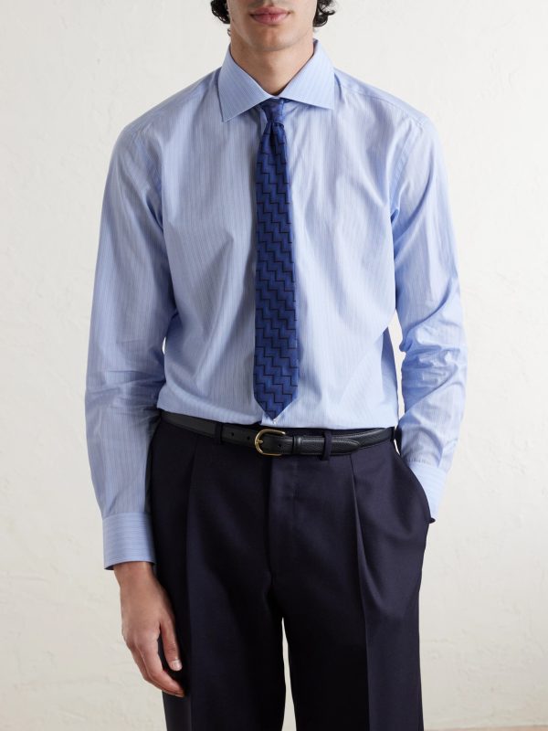 Striped Cotton-Poplin Shirt - FR