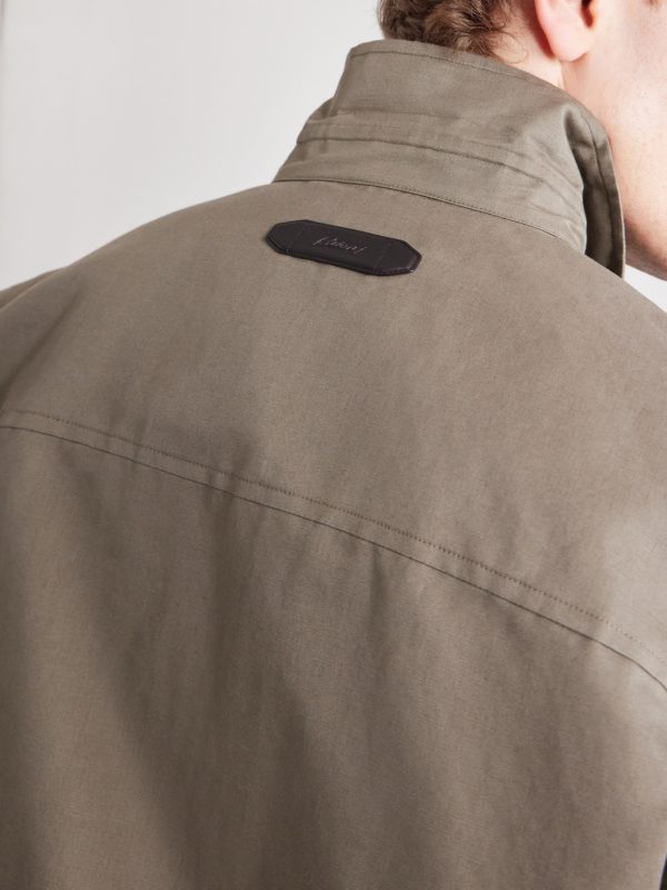 Linen and Cotton-Blend Bomber Jacket - CU Linen and Cotton-Blend Bomber Jacket - CU