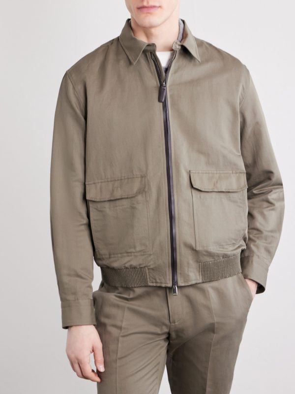 Linen and Cotton-Blend Bomber Jacket - FR Linen and Cotton-Blend Bomber Jacket - FR