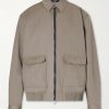 Linen and Cotton-Blend Bomber Jacket Linen and Cotton-Blend Bomber Jacket