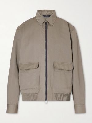 Linen and Cotton-Blend Bomber Jacket