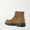 Suede Lace-Up Boots - BK