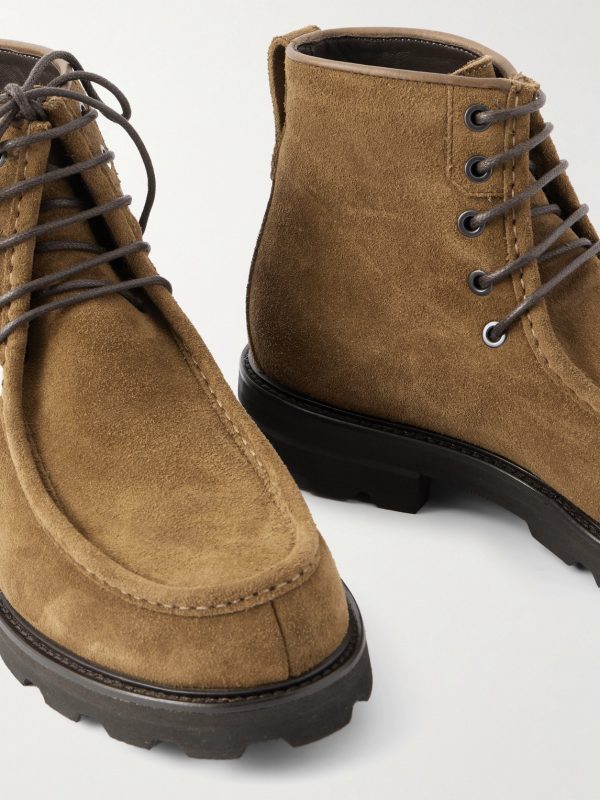 Suede Lace-Up Boots - CU