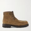 Suede Lace-Up Boots