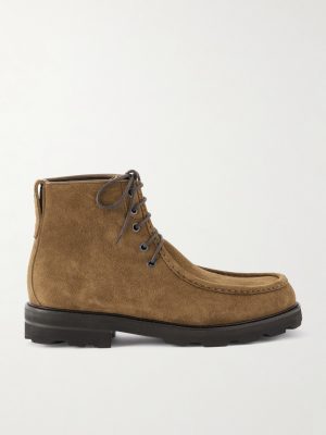 Suede Lace-Up Boots