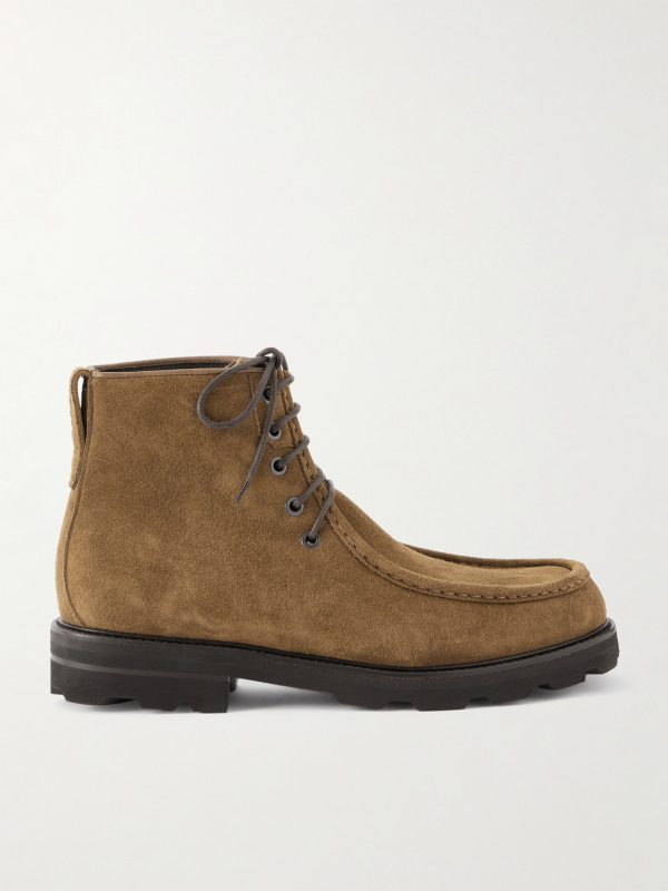 Suede Lace-Up Boots