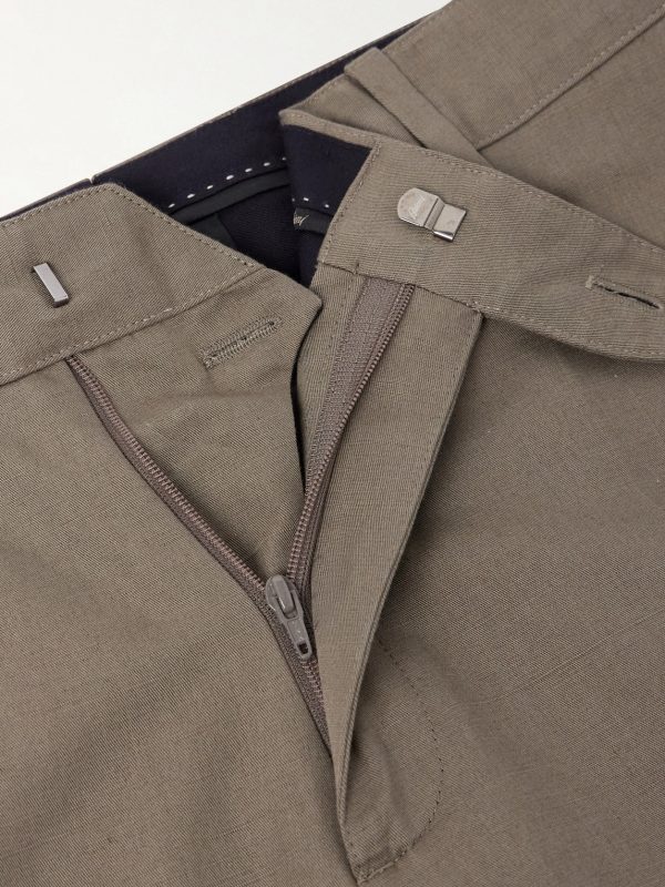 Straight-Leg Linen and Cotton-Blend Trousers - CU Straight-Leg Linen and Cotton-Blend Trousers - CU