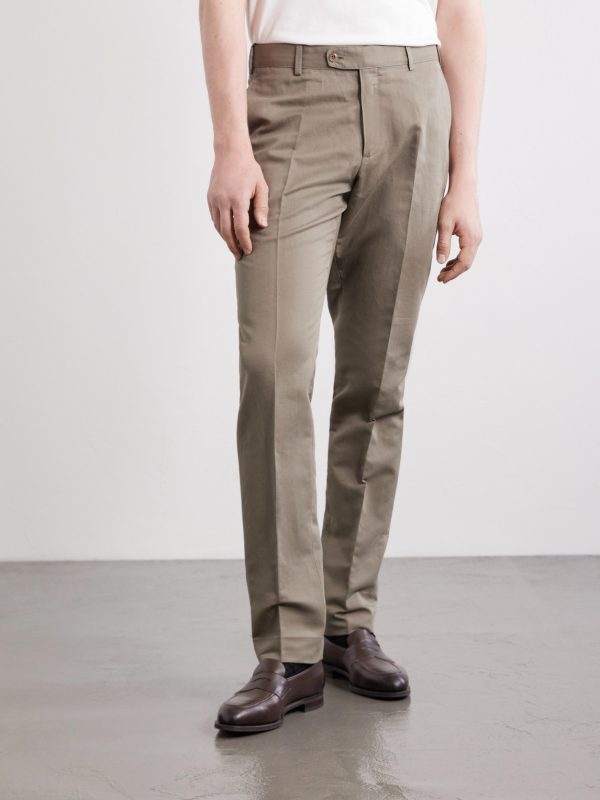 Straight-Leg Linen and Cotton-Blend Trousers - FR Straight-Leg Linen and Cotton-Blend Trousers - FR
