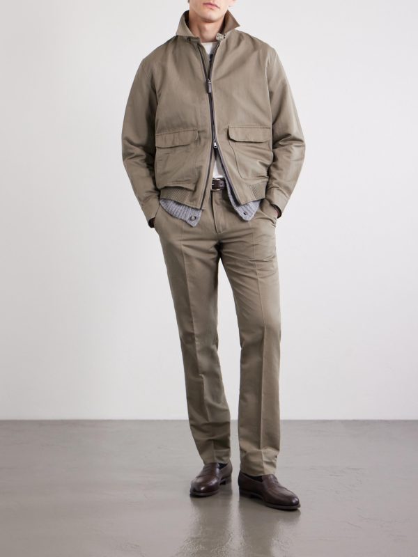 Straight-Leg Linen and Cotton-Blend Trousers - OU Straight-Leg Linen and Cotton-Blend Trousers - OU