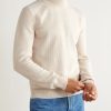 Ribbed Cashmere and Wool-Blend Rollneck Sweater - FR