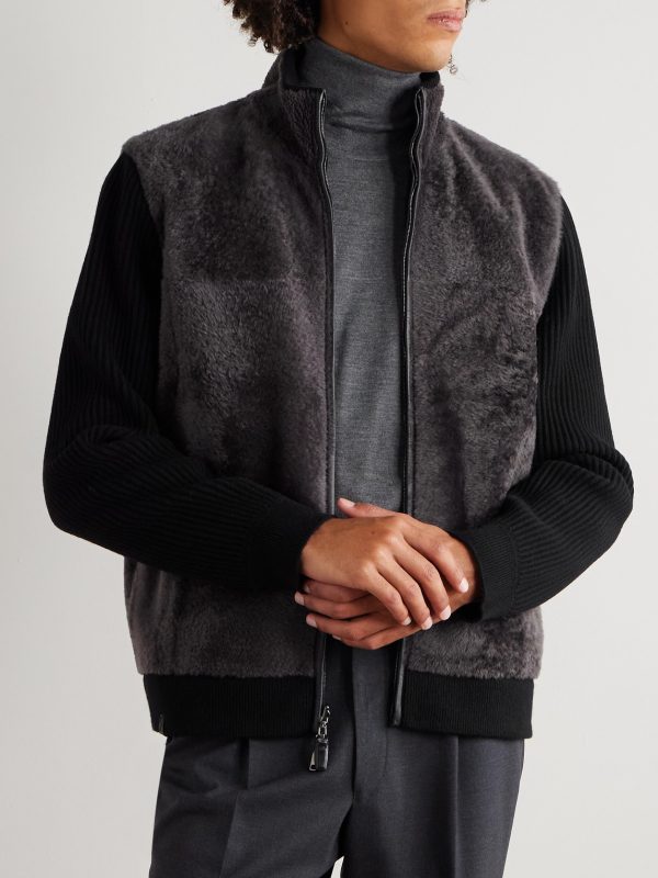 Ribbed Cashmere and Wool-Blend Zip-Up Sweater - E2 Ribbed Cashmere and Wool-Blend Zip-Up Sweater - E2