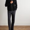 Ribbed Cashmere and Wool-Blend Zip-Up Sweater - OU Ribbed Cashmere and Wool-Blend Zip-Up Sweater - OU