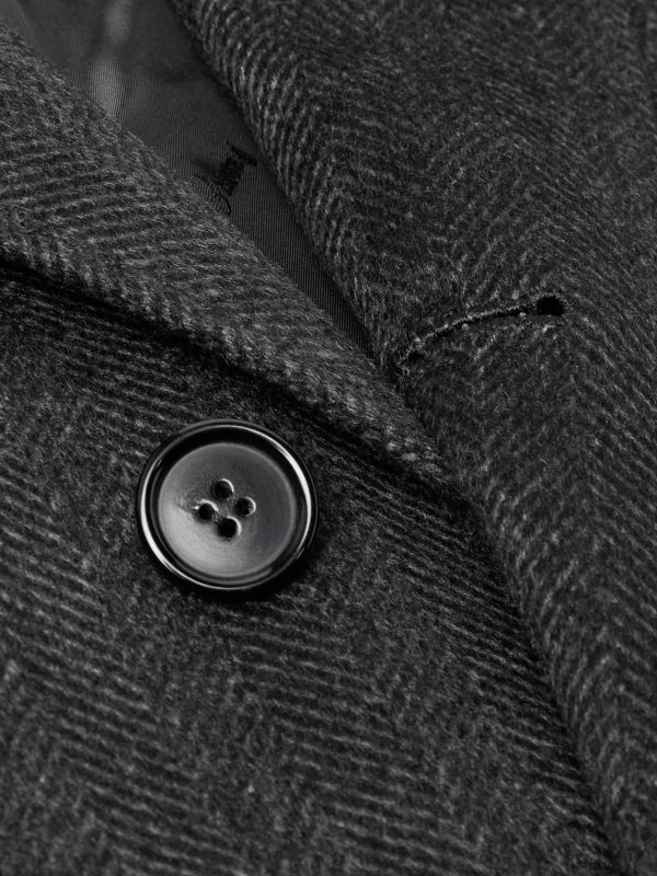 Solferino Herringbone Cashmere Coat - CU Solferino Herringbone Cashmere Coat - CU
