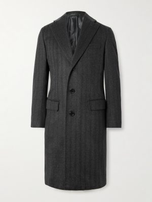 Solferino Herringbone Cashmere Coat Solferino Herringbone Cashmere Coat