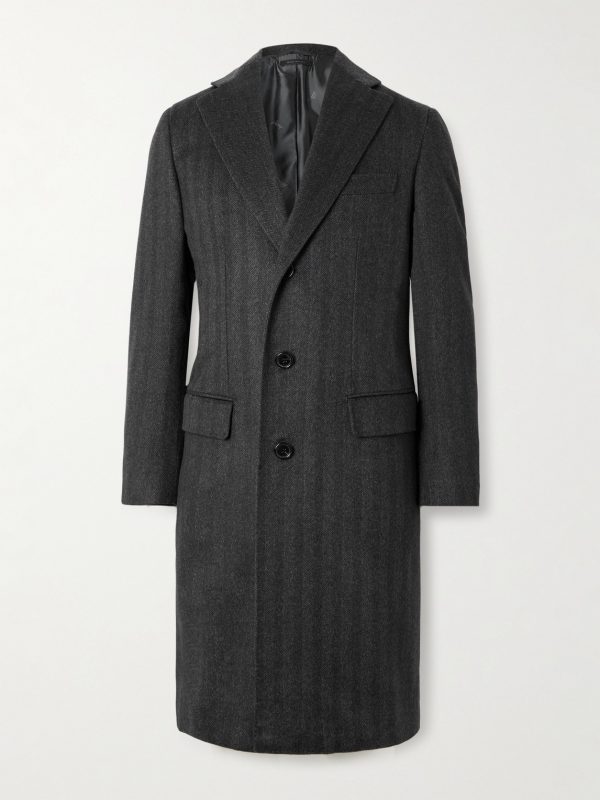 Solferino Herringbone Cashmere Coat Solferino Herringbone Cashmere Coat