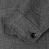 Leather-Trimmed Wool Jacket - E1 Leather-Trimmed Wool Jacket - E1
