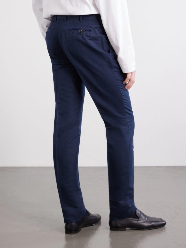 Straight-Leg Linen and Cotton-Blend Trousers - BK