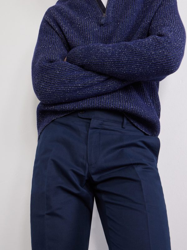 Straight-Leg Linen and Cotton-Blend Trousers - E1