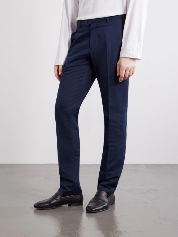 Straight-Leg Linen and Cotton-Blend Trousers - FR