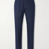 Straight-Leg Linen and Cotton-Blend Trousers