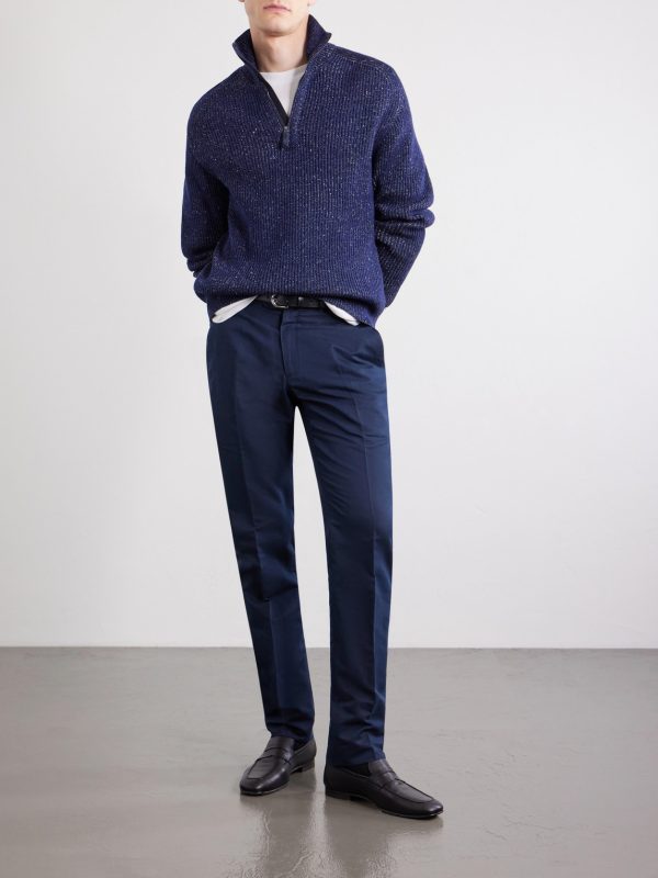 Straight-Leg Linen and Cotton-Blend Trousers - OU