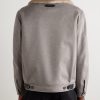 Leather and Shearling-Trimmed Cashmere Bomber Jacket - BK