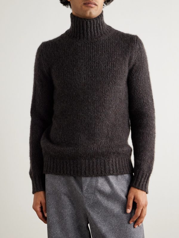 Cashmere and Silk-Blend Rollneck Sweater - FR