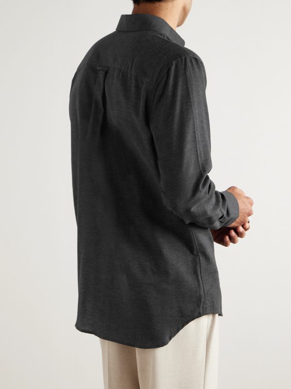 Cotton and Cashmere-Blend Shirt - BK Cotton and Cashmere-Blend Shirt - BK