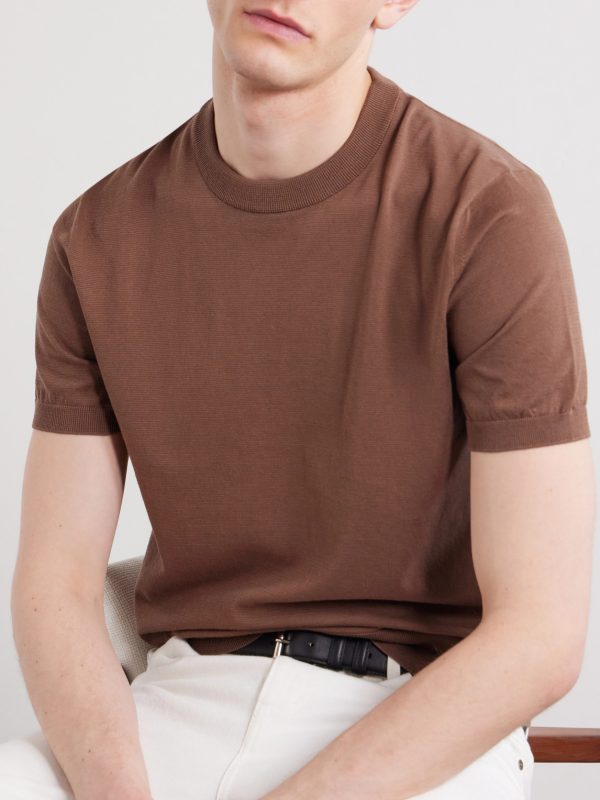 Knitted Cotton T-Shirt - CU Knitted Cotton T-Shirt - CU