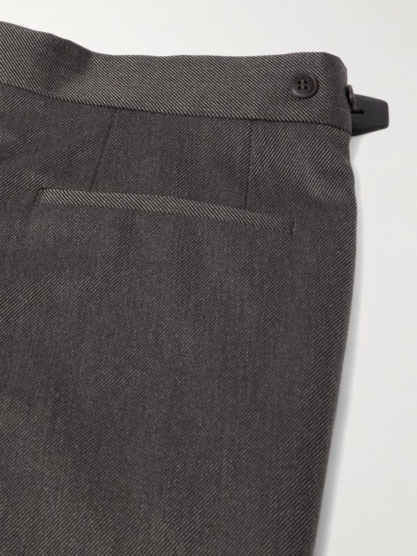 Firenze Straight-Leg Pleated Wool-Blend Gabardine Trousers - CU Firenze Straight-Leg Pleated Wool-Blend Gabardine Trousers - CU
