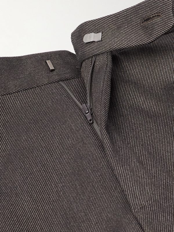 Firenze Straight-Leg Pleated Wool-Blend Gabardine Trousers - E1 Firenze Straight-Leg Pleated Wool-Blend Gabardine Trousers - E1