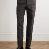 Firenze Straight-Leg Pleated Wool-Blend Gabardine Trousers - FR Firenze Straight-Leg Pleated Wool-Blend Gabardine Trousers - FR