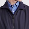 Cotton-Blend Trimmed Silk Blouson - CU Cotton-Blend Trimmed Silk Blouson - CU