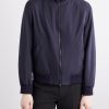 Cotton-Blend Trimmed Silk Blouson - FR Cotton-Blend Trimmed Silk Blouson - FR