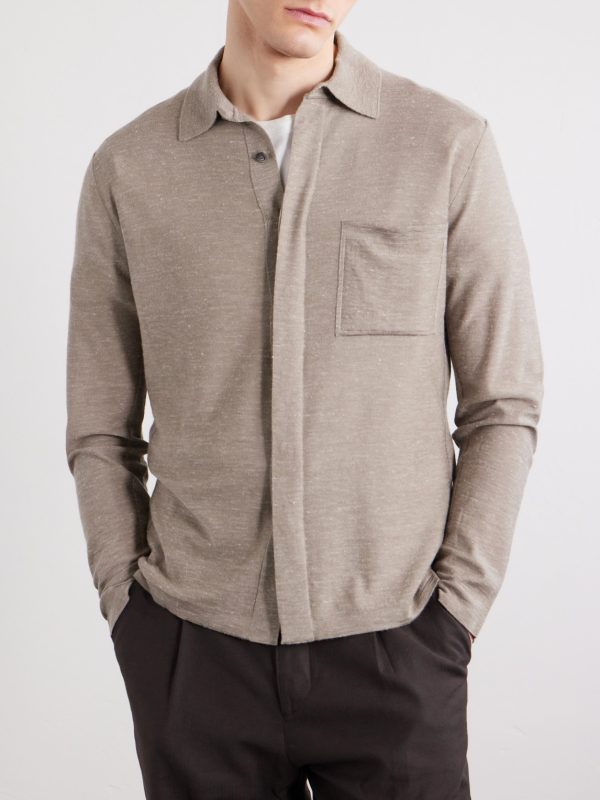 Cashmere, Silk and Linen-Blend Shirt - FR
