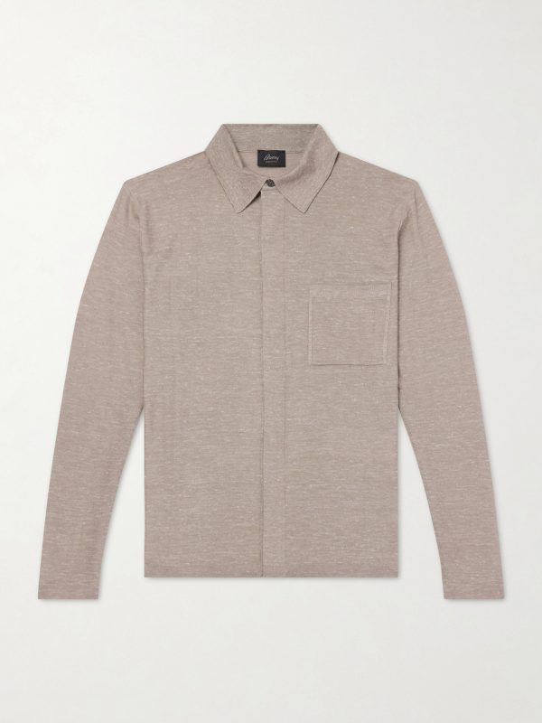Cashmere, Silk and Linen-Blend Shirt