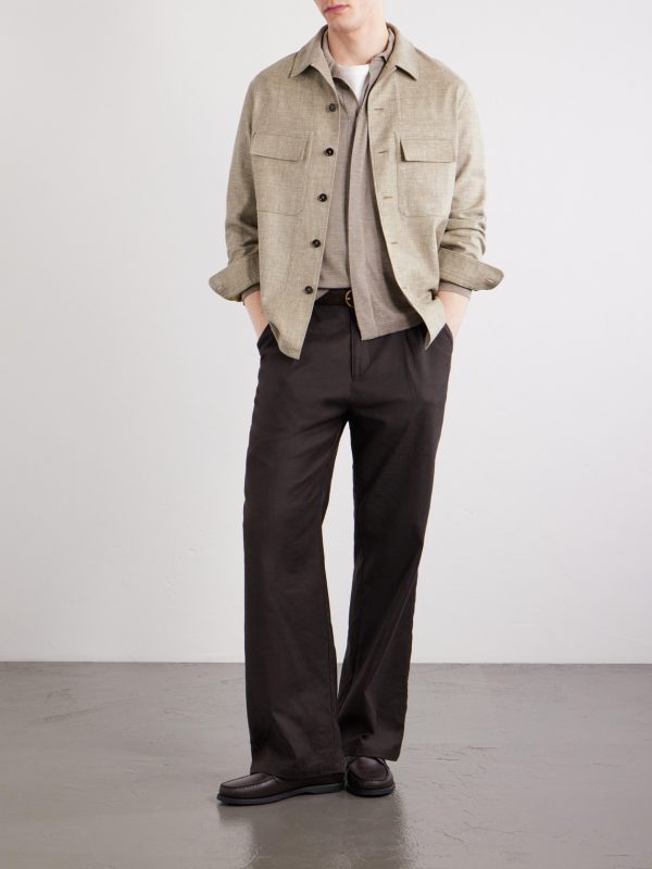 Cashmere, Silk and Linen-Blend Shirt - OU