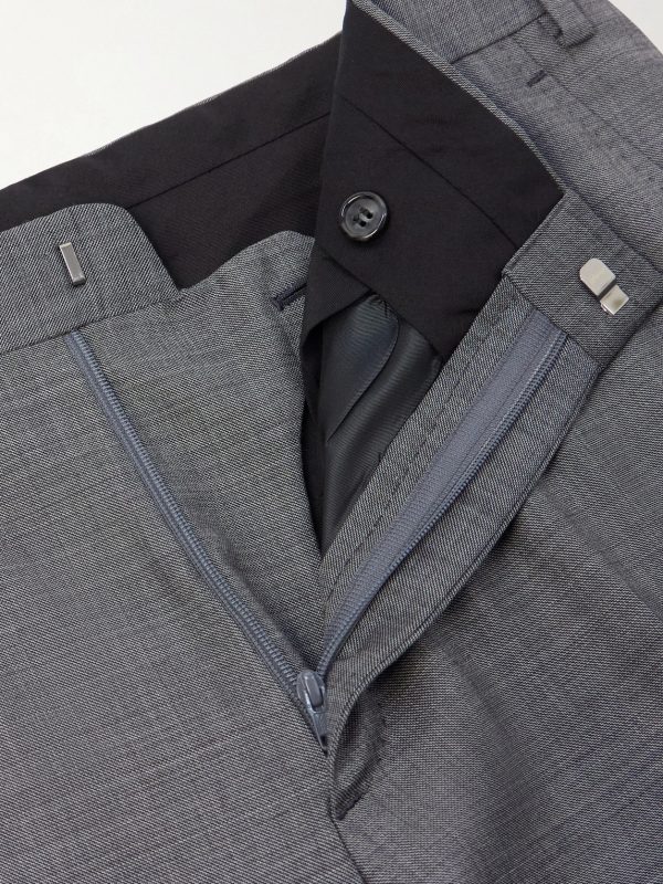 Sharkskin Trevi Straight-Leg Wool Trousers - E1 Sharkskin Trevi Straight-Leg Wool Trousers - E1