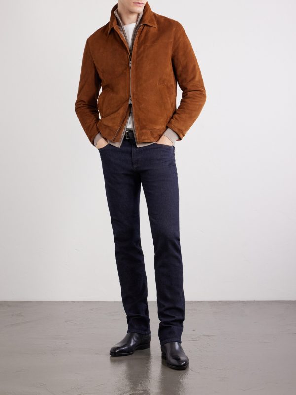 Suede Blouson Jacket - OU Suede Blouson Jacket - OU