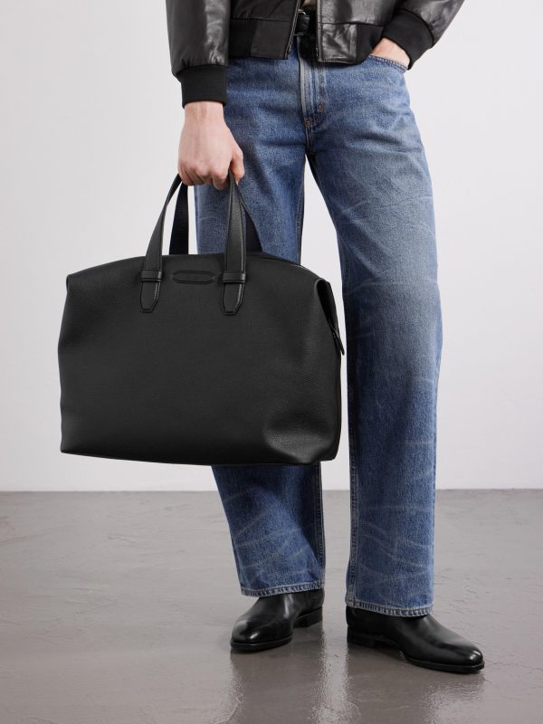 Full-Grain Leather Weekend Bag - OU