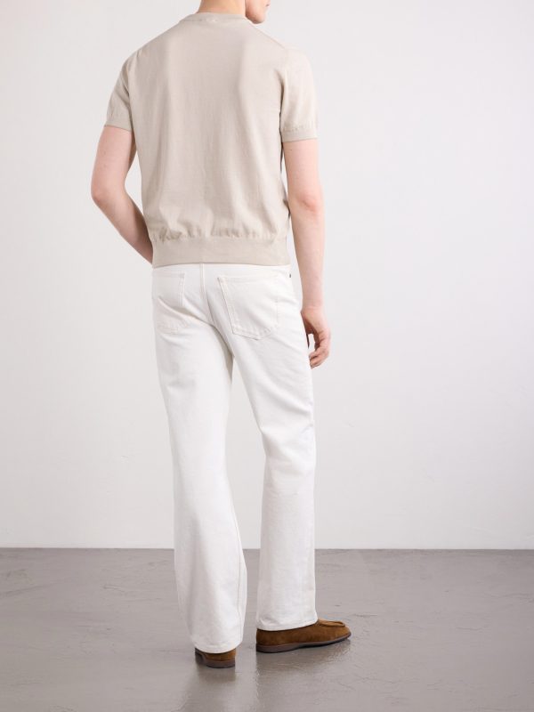 Knitted Cotton T-Shirt - BK Knitted Cotton T-Shirt - BK