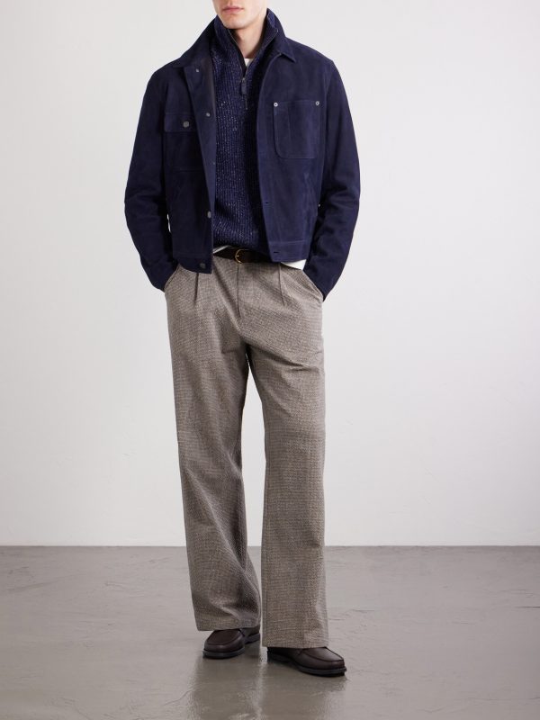 Cotton, Wool and Linen-Blend Half-Zip Sweater - OU Cotton, Wool and Linen-Blend Half-Zip Sweater - OU