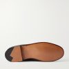 180 Leather-Trimmed Suede Penny Loafers - E1