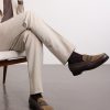 180 Leather-Trimmed Suede Penny Loafers - OU