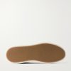 On Time Leather-Trimmed Suede Sneakers - E1 On Time Leather-Trimmed Suede Sneakers - E1