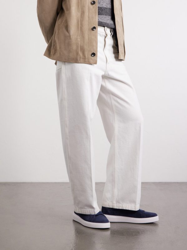 On Time Leather-Trimmed Suede Sneakers - OU On Time Leather-Trimmed Suede Sneakers - OU