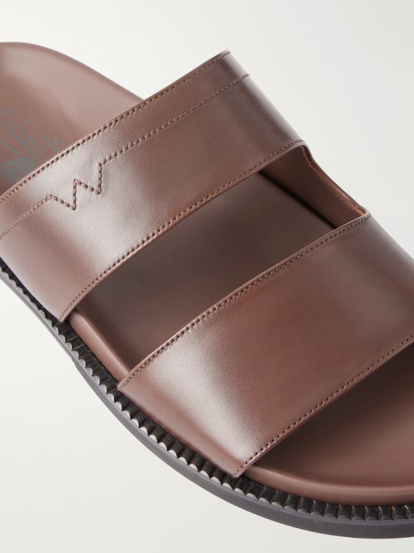Double V Anatomical Leather Slides - CU